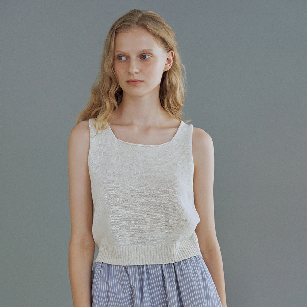 Square knit sleeveless