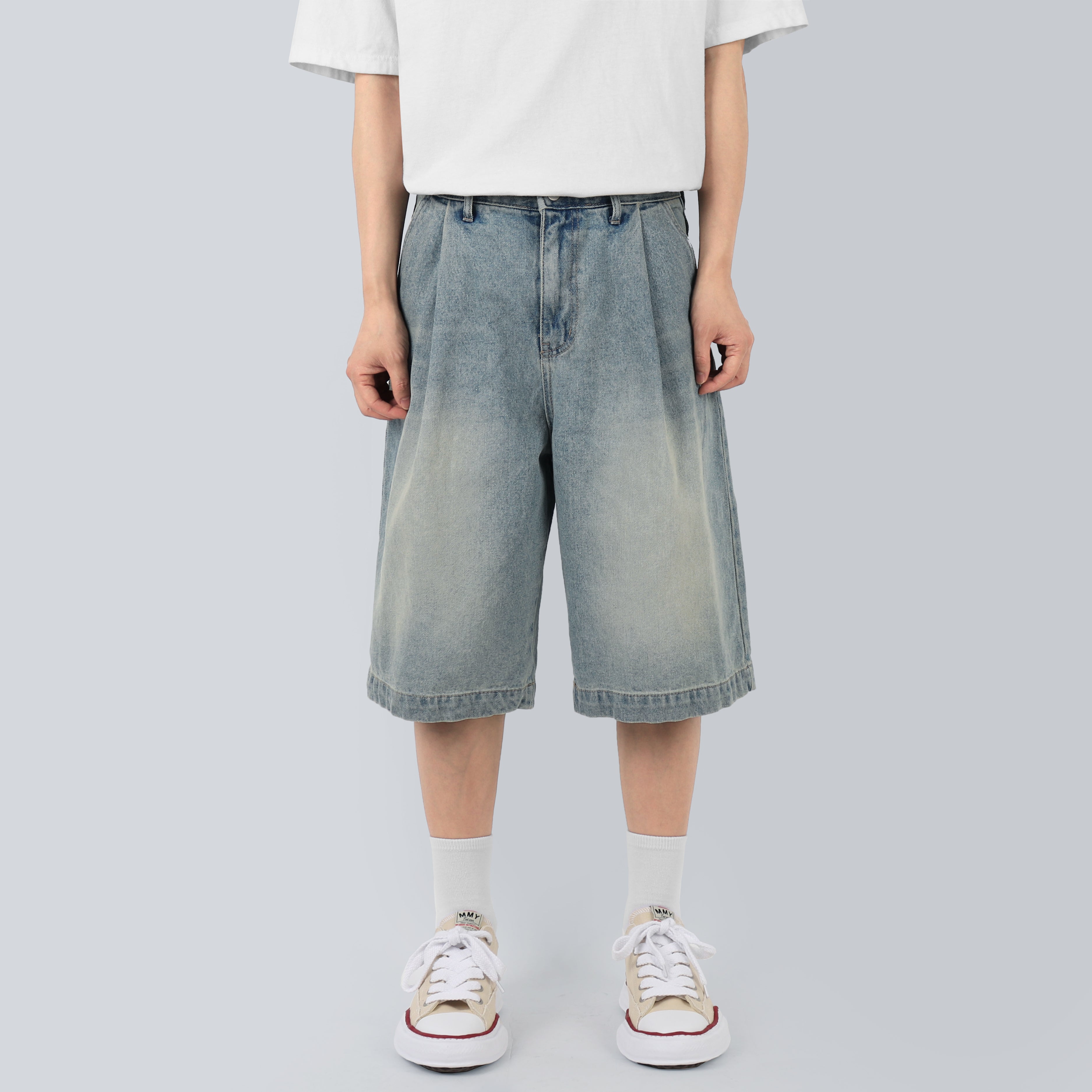 Flow Denim Half Pants