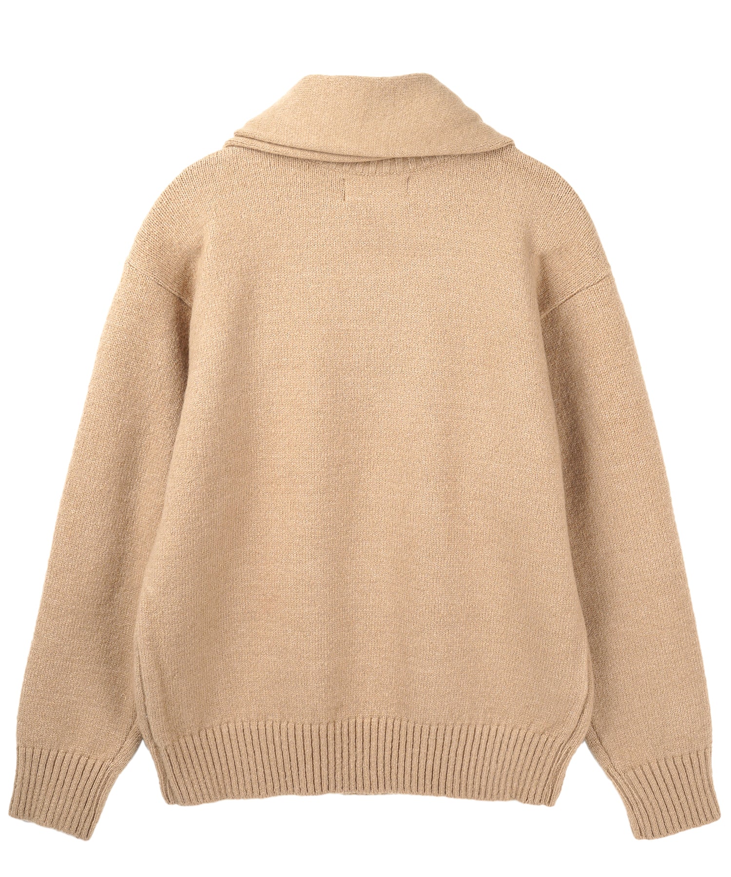 Pullover muffler knit set_beige