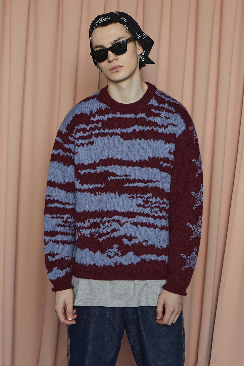 NOTE STAR KNIT / BURGUNDY