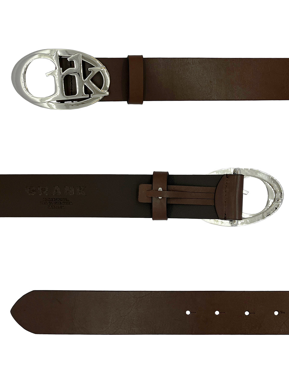 LOGO BUCKLE LEATHER BELT_BR