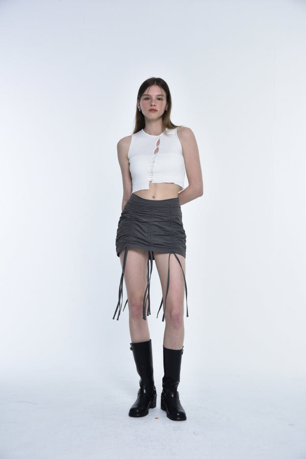 トリミングスカート / trimming skirt (dark grey)
