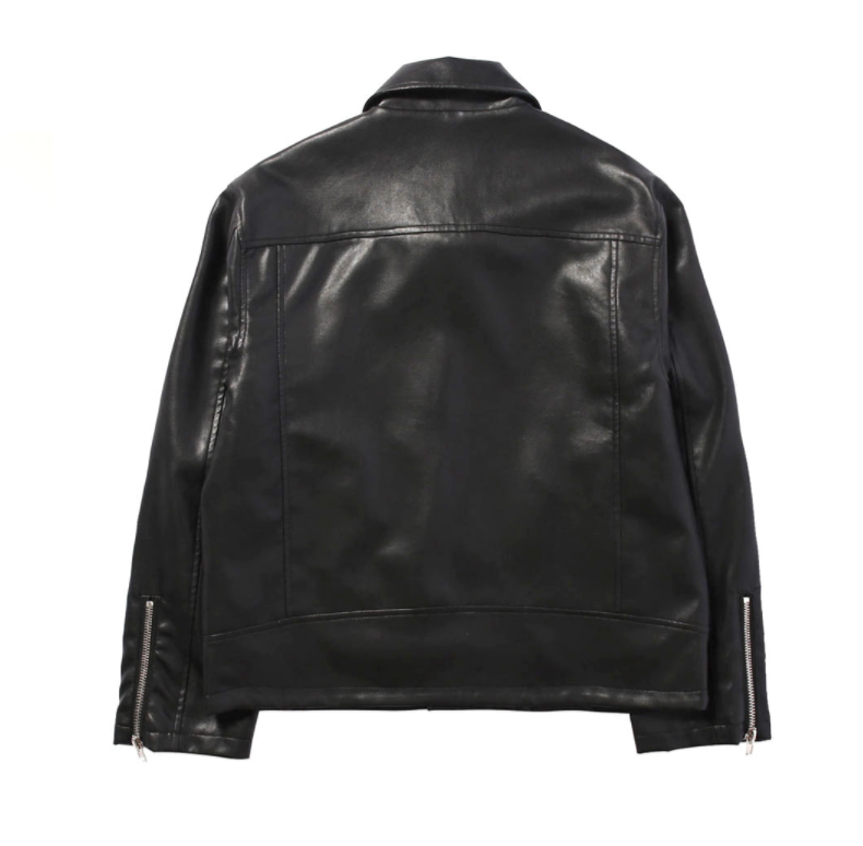 Leather biker jacket