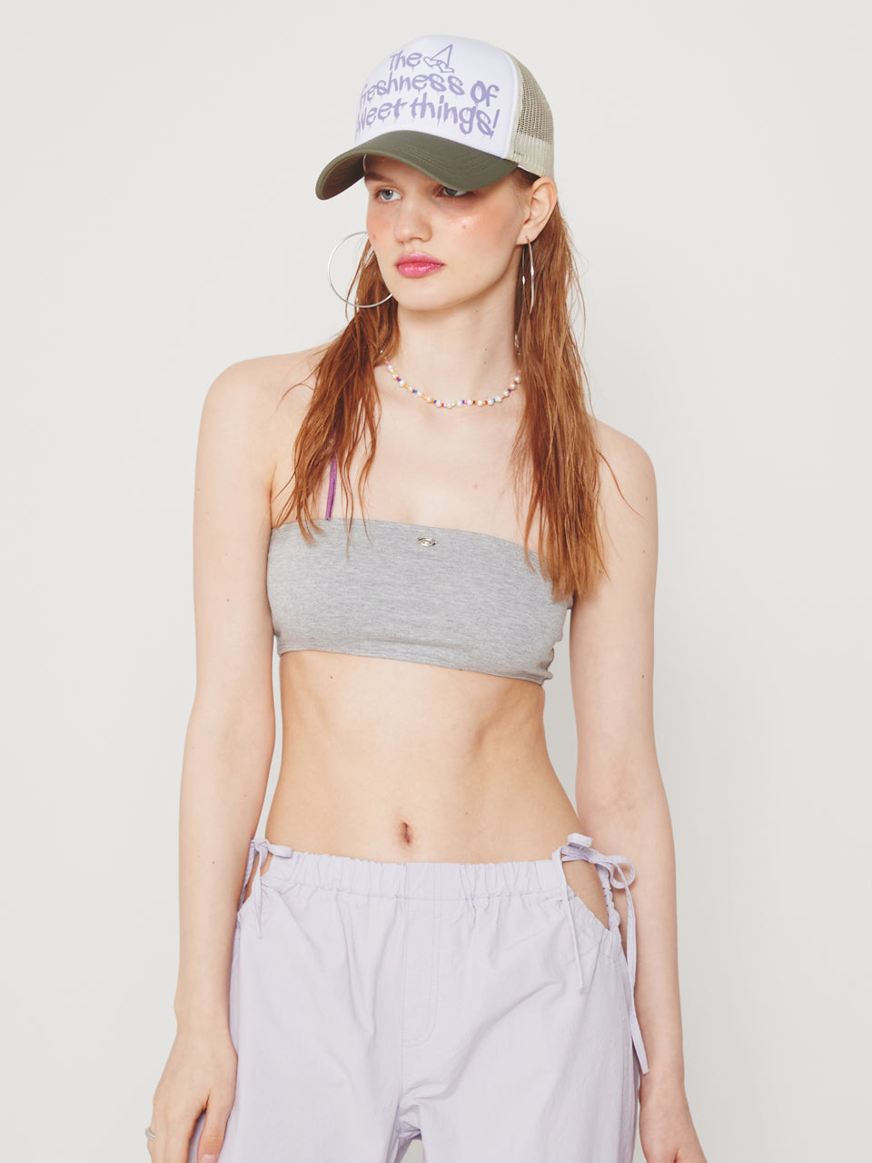 METAL LOGO BRA TOP_M.GY