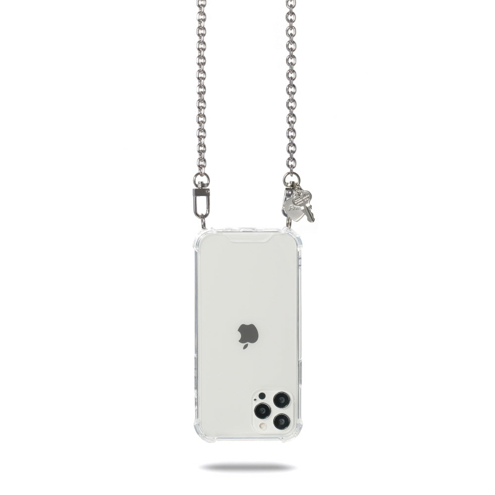 486 SILVER CHAIN PHONE CASE (CROSS)