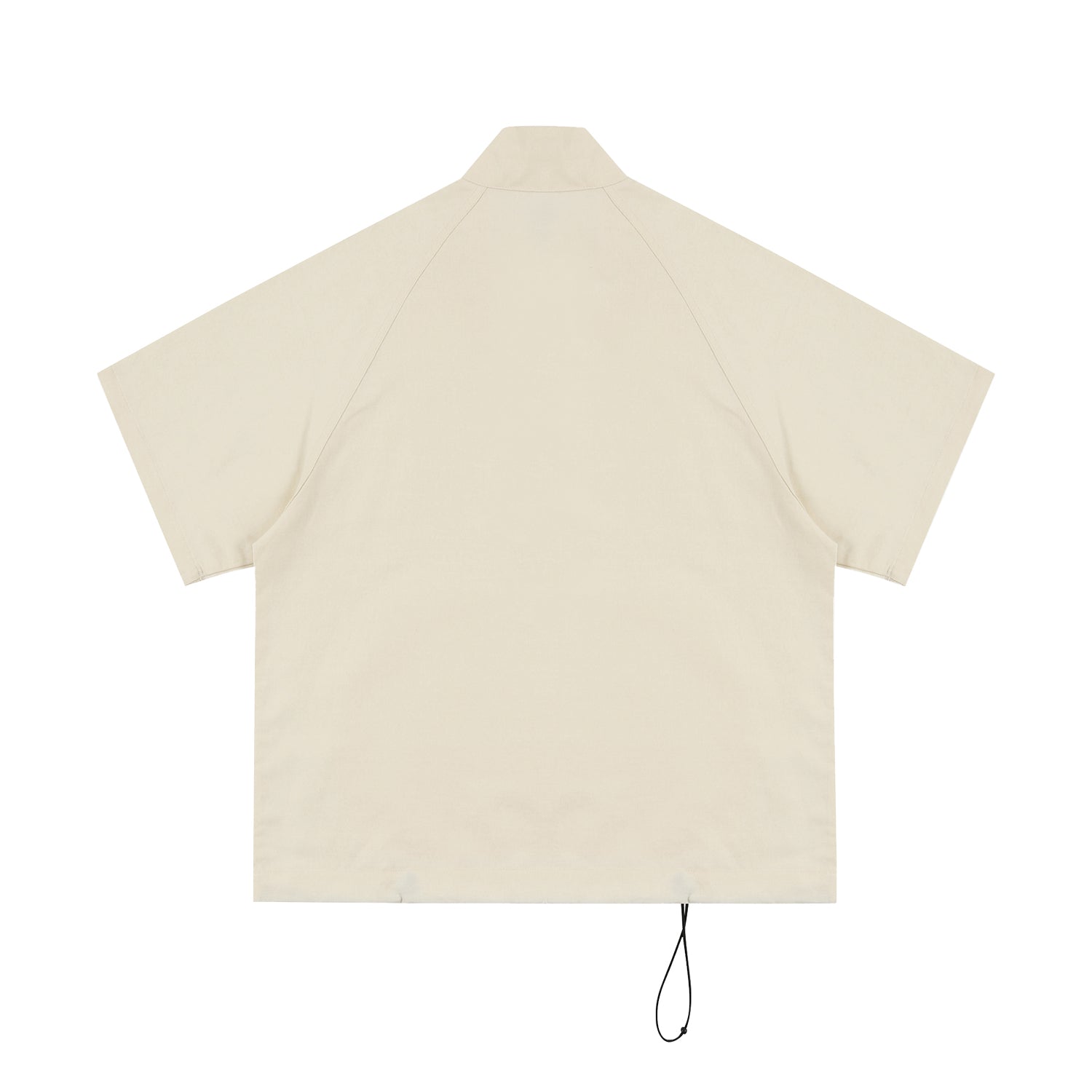 Linen String Detail Anorak (CREAM)