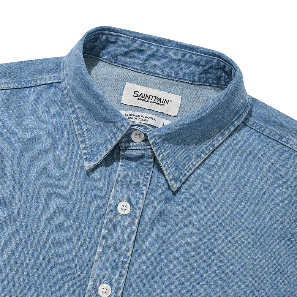 SP DENIM WASHED OVER SHIRTS