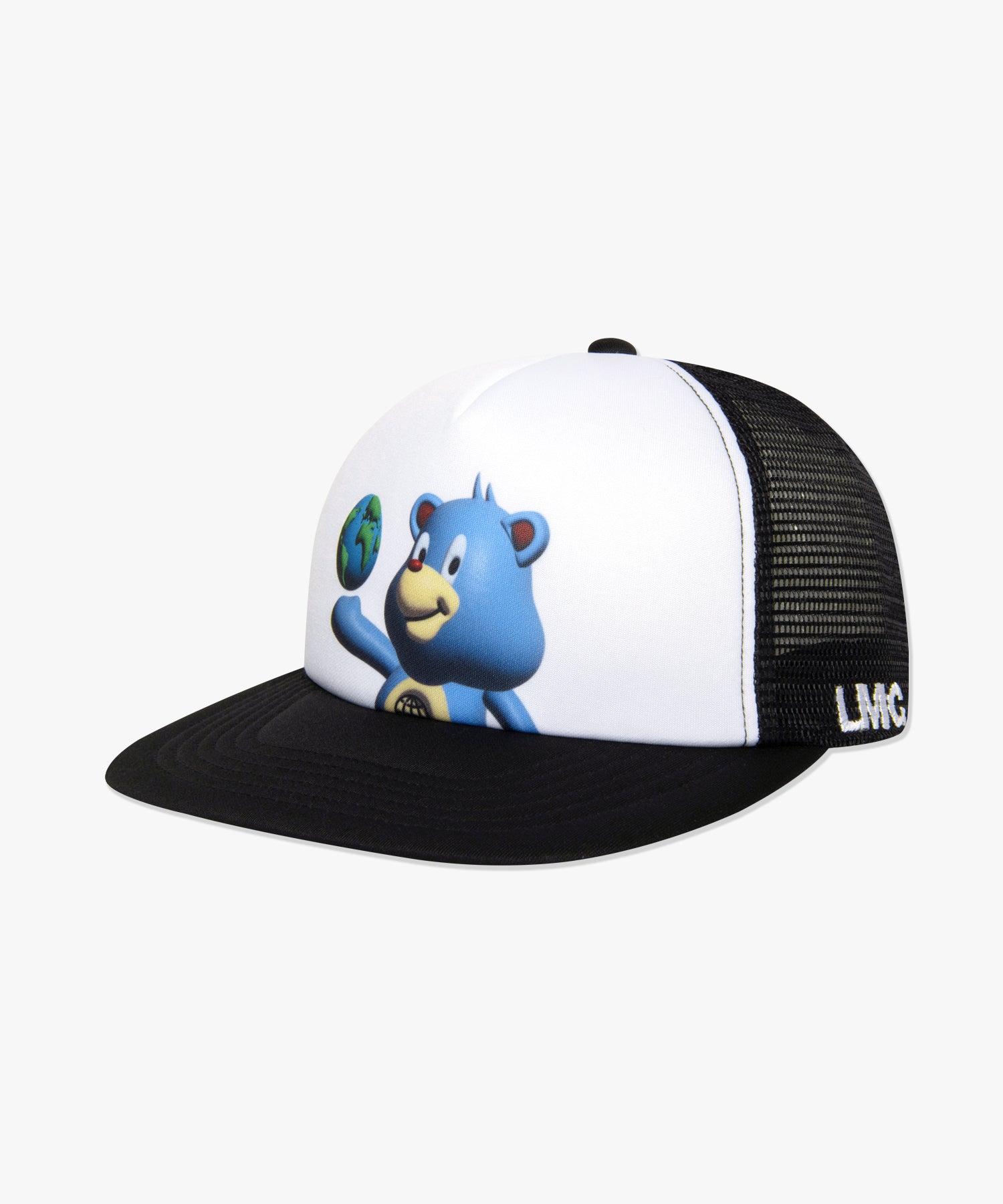 3D BEAR MESH CAP - BLACK