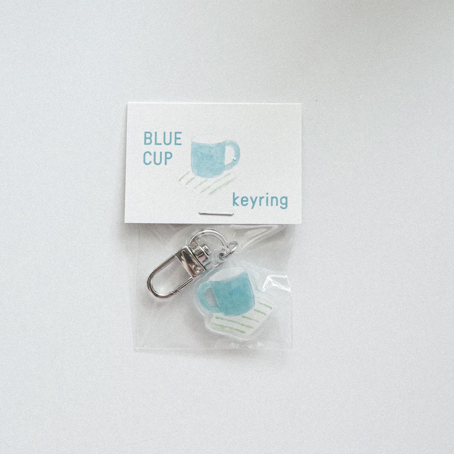 Blue Cup Keyring