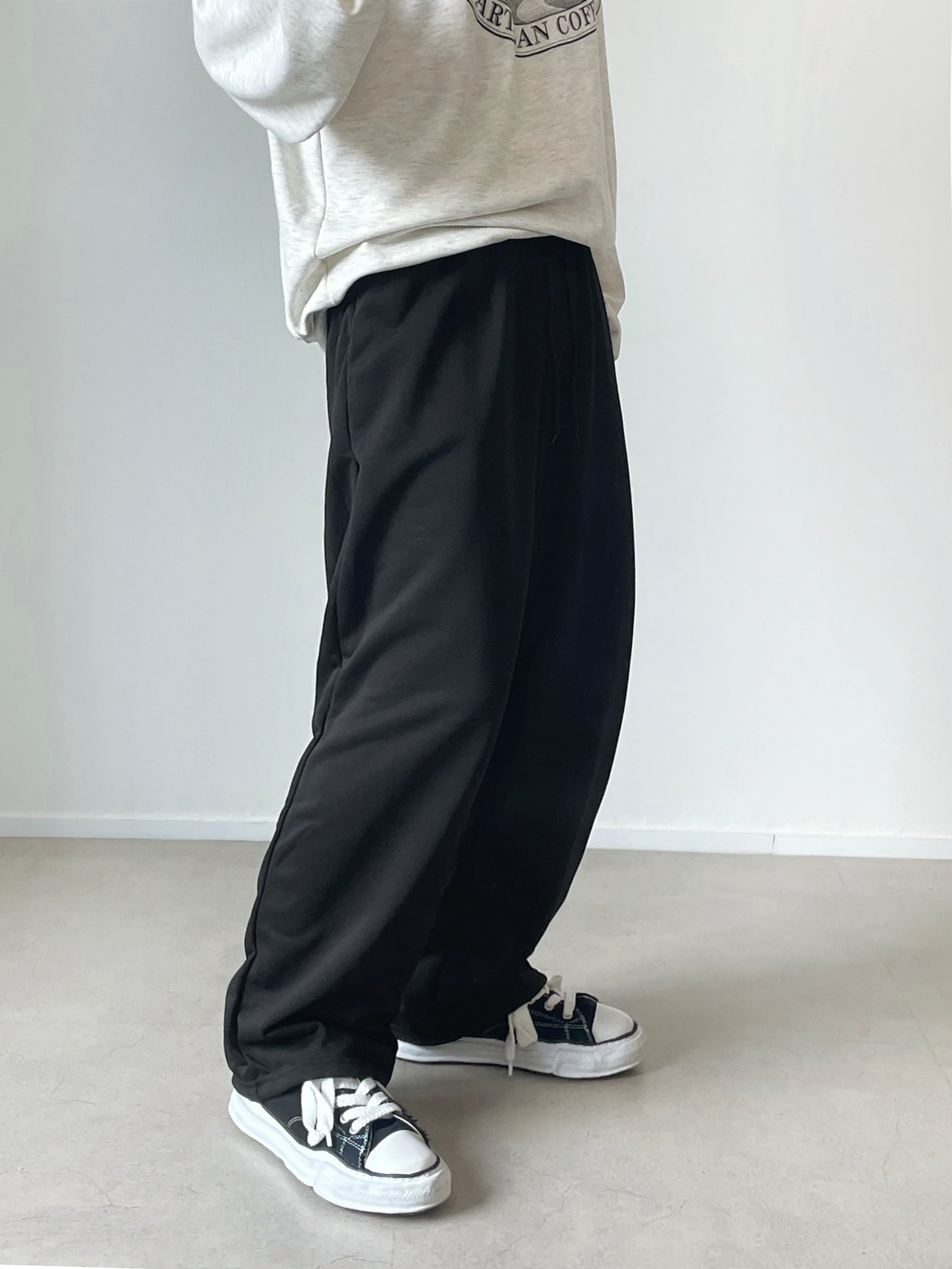 W cotton sweat pants