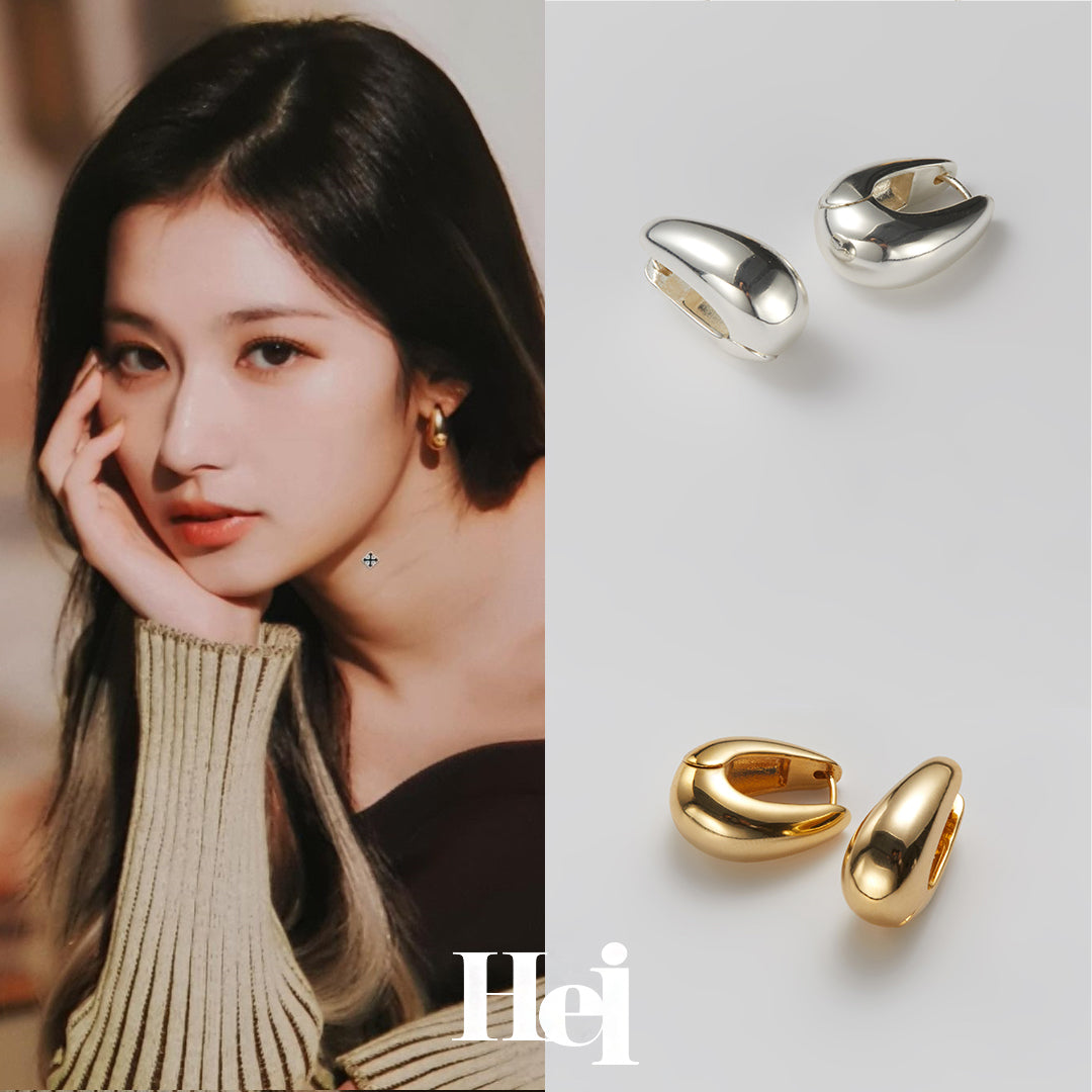 [ TWICE ] water drop one-touch earring