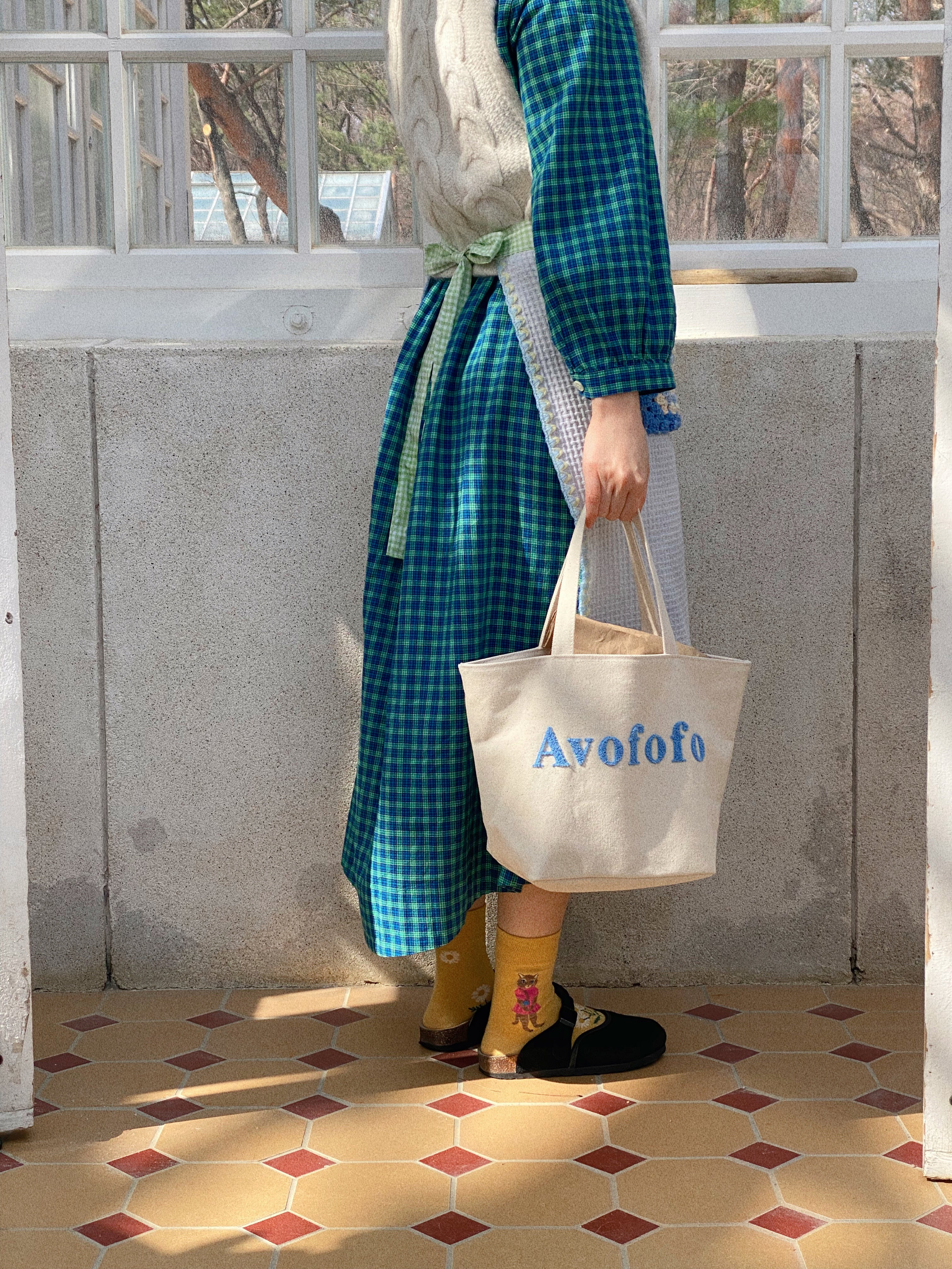 Avofofo signature canvas tote bag