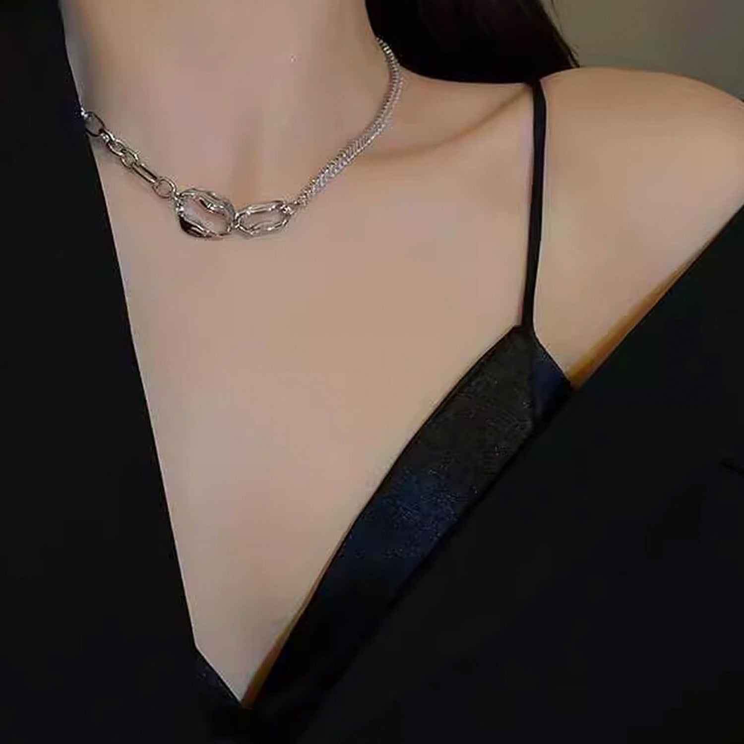 unique cubic chain necklace