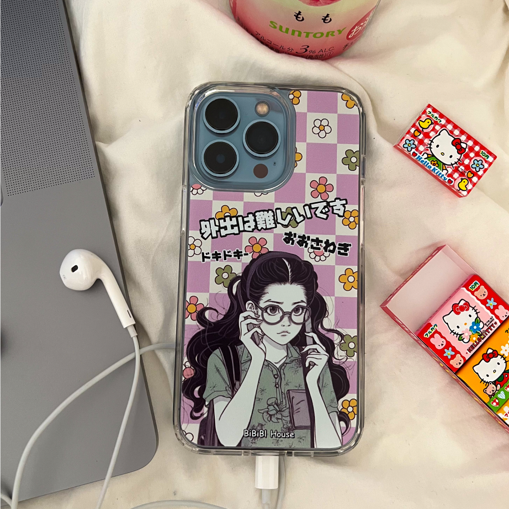 [transparent jelly hard] It's hard to go out Phone Case