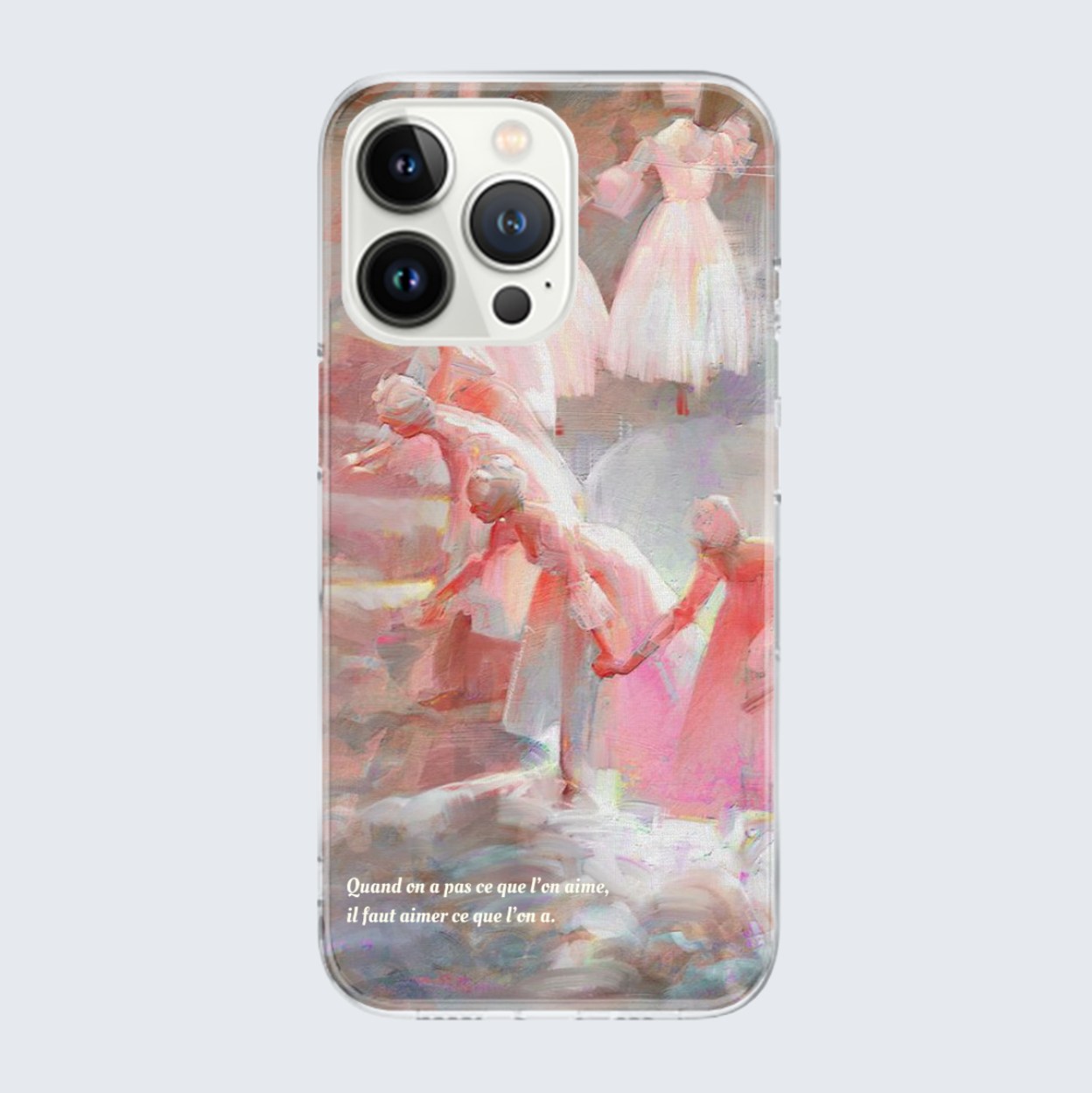 oil painting (pink ballerina) iphone case