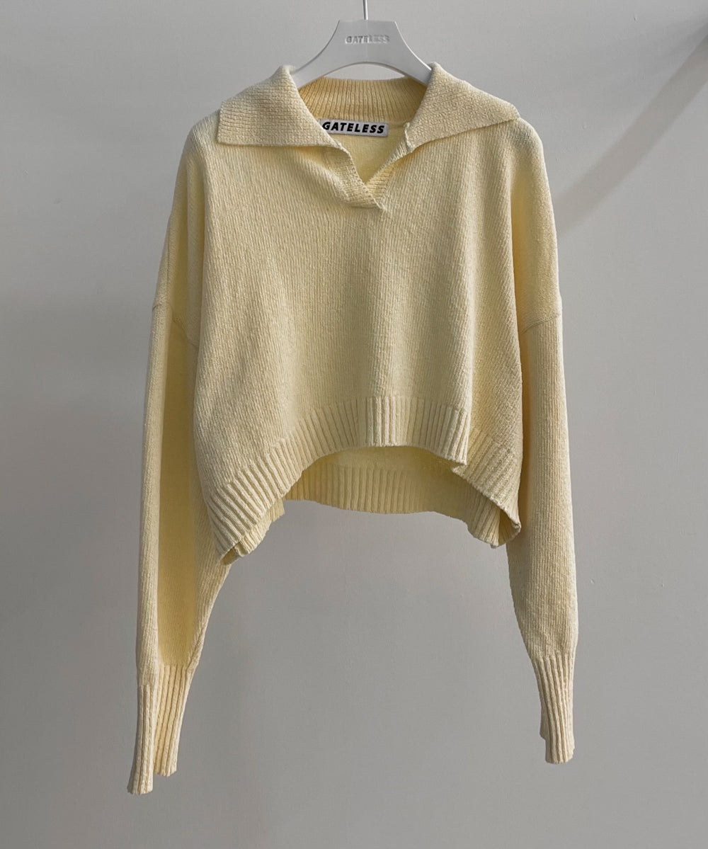 ORGANIC COTTN COLLAR KNIT