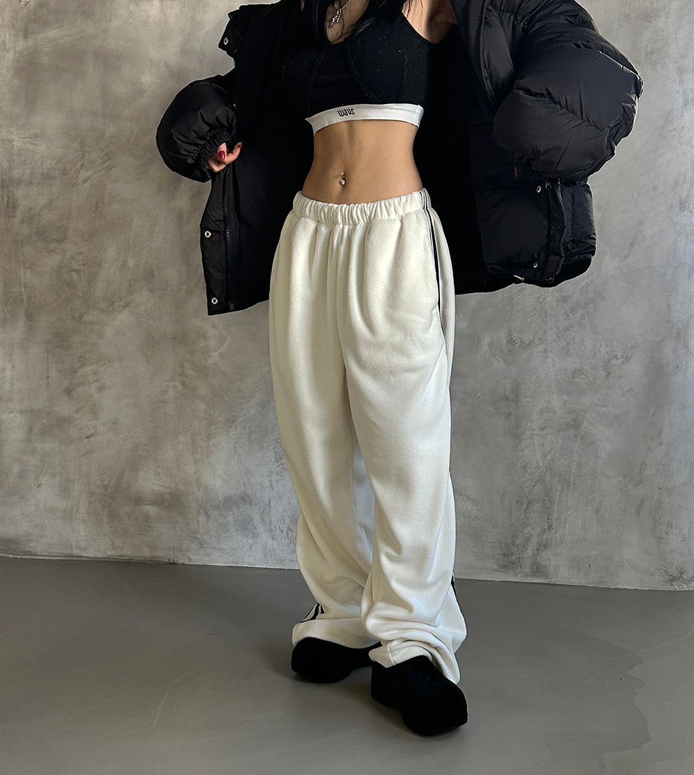 Fleece Track Wide Pants