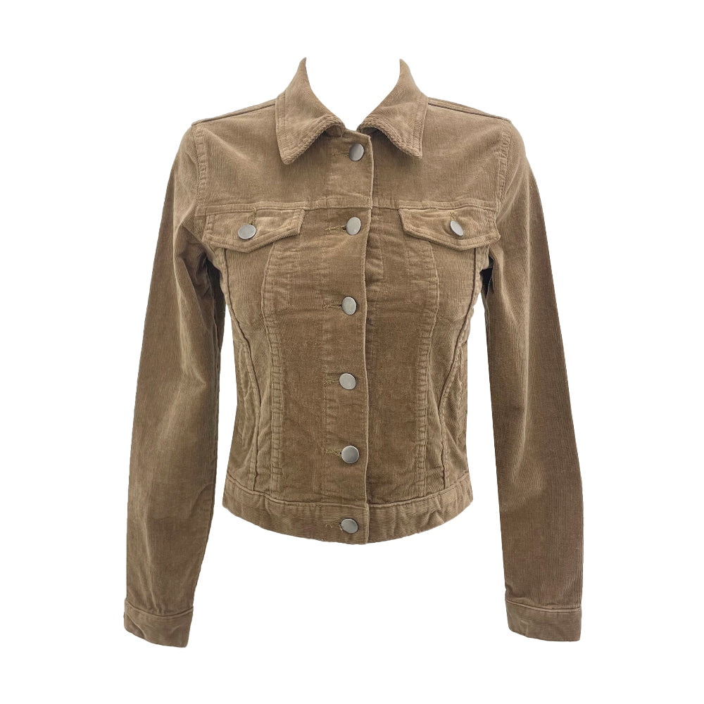 Slim fit corduroy crop shirts jacket (3 Color)