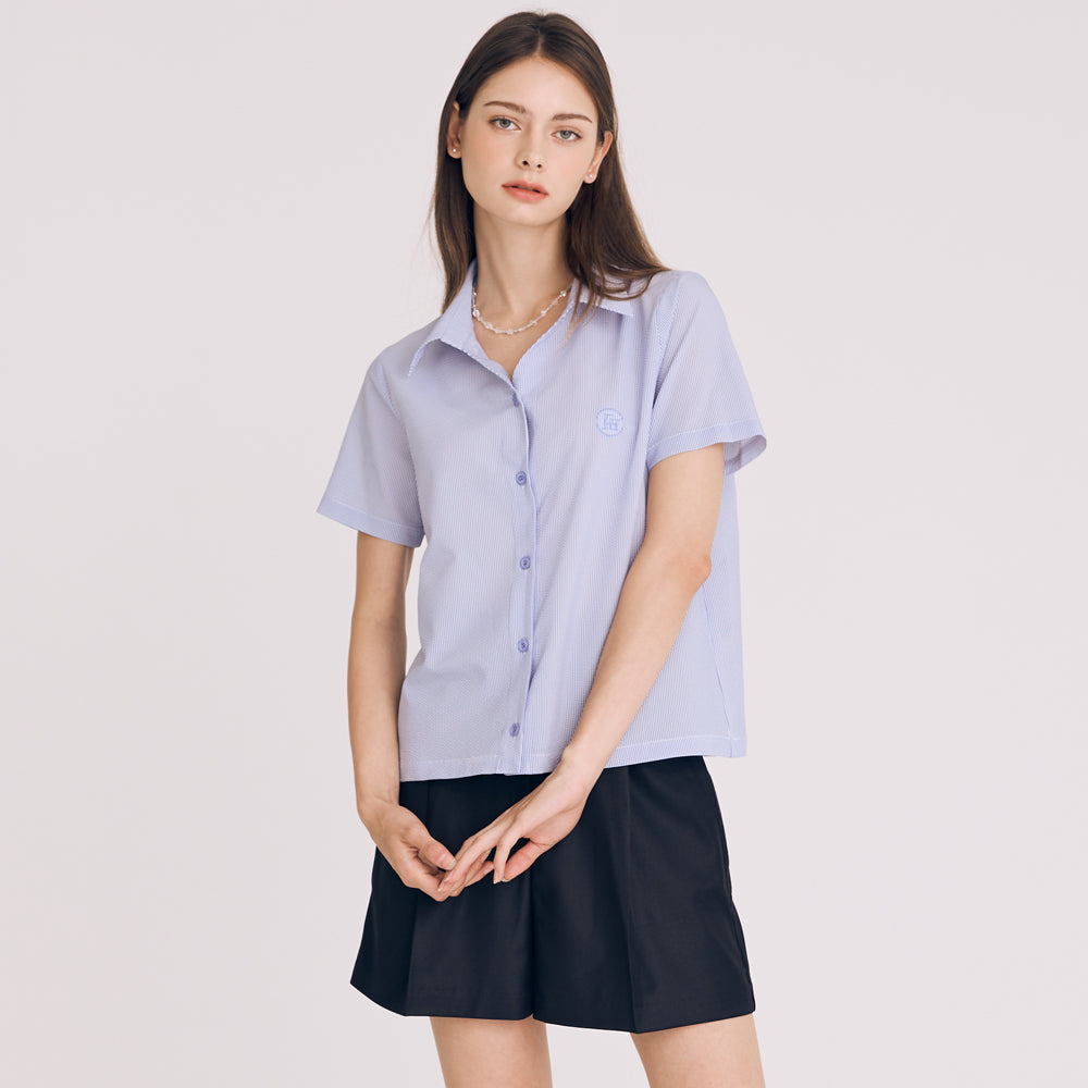 SEERSUCKER STRIPE SHIRT (BLUE)