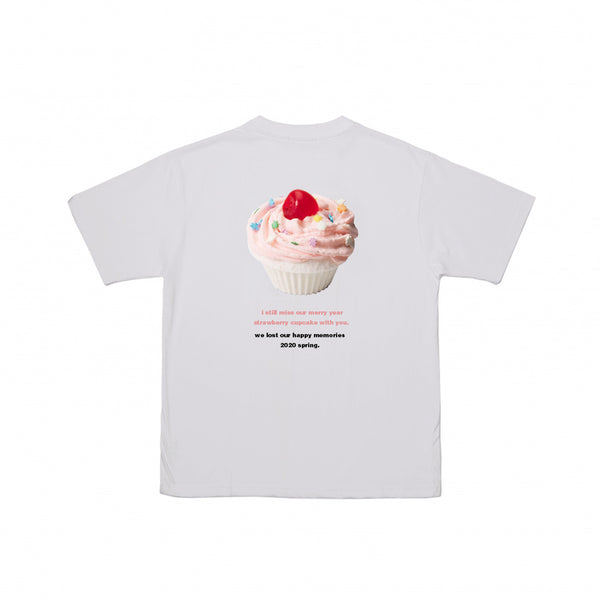 ケーキプリントオーバーフィット半袖Tシャツ