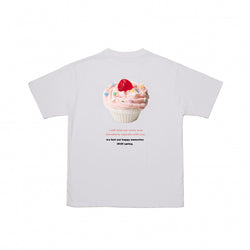 ケーキプリントオーバフィット半袖Tシャツ