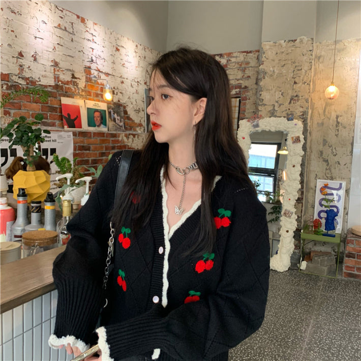 cherry cardigan