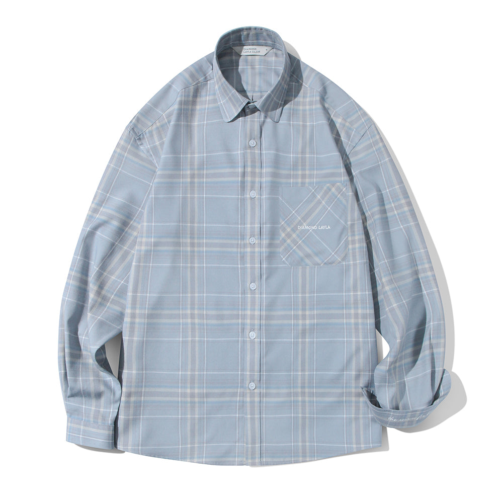 Layla The reason for love Holiday Check Shirt S71 Glacier Gray