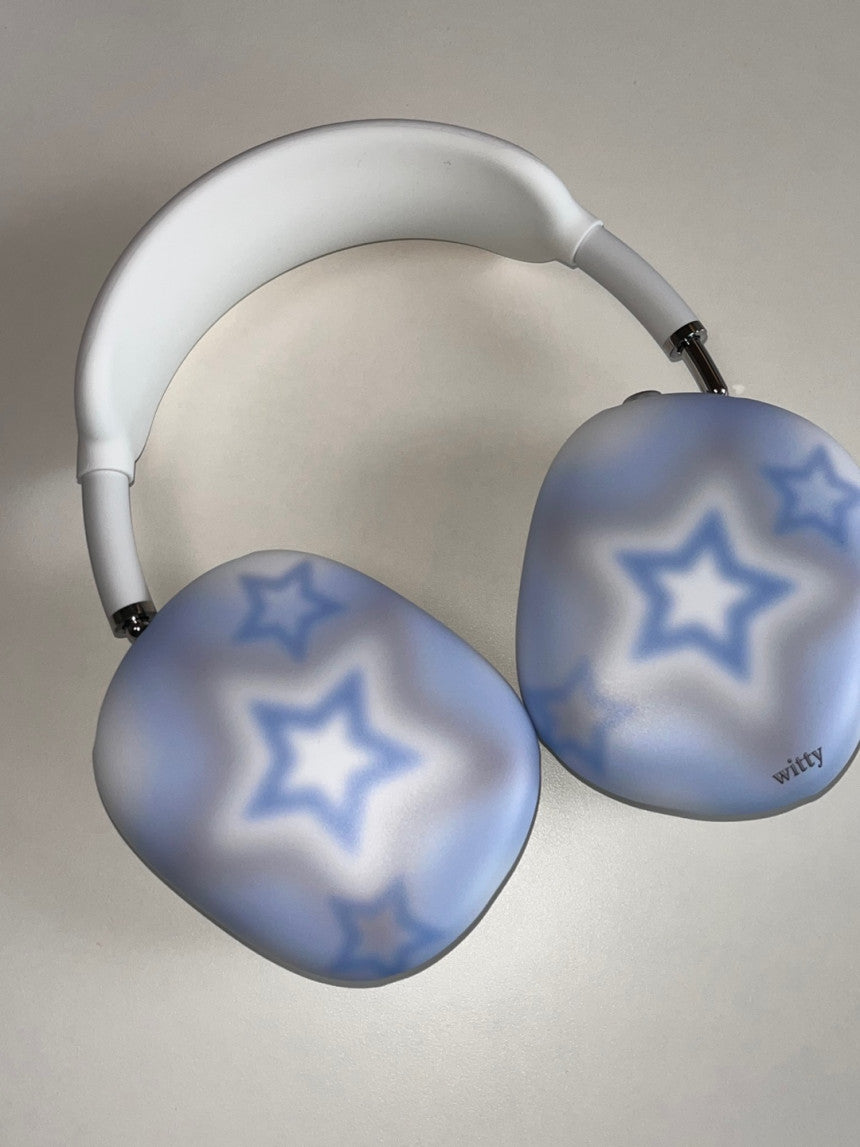 witty blush star airpods max case (blue+gray)