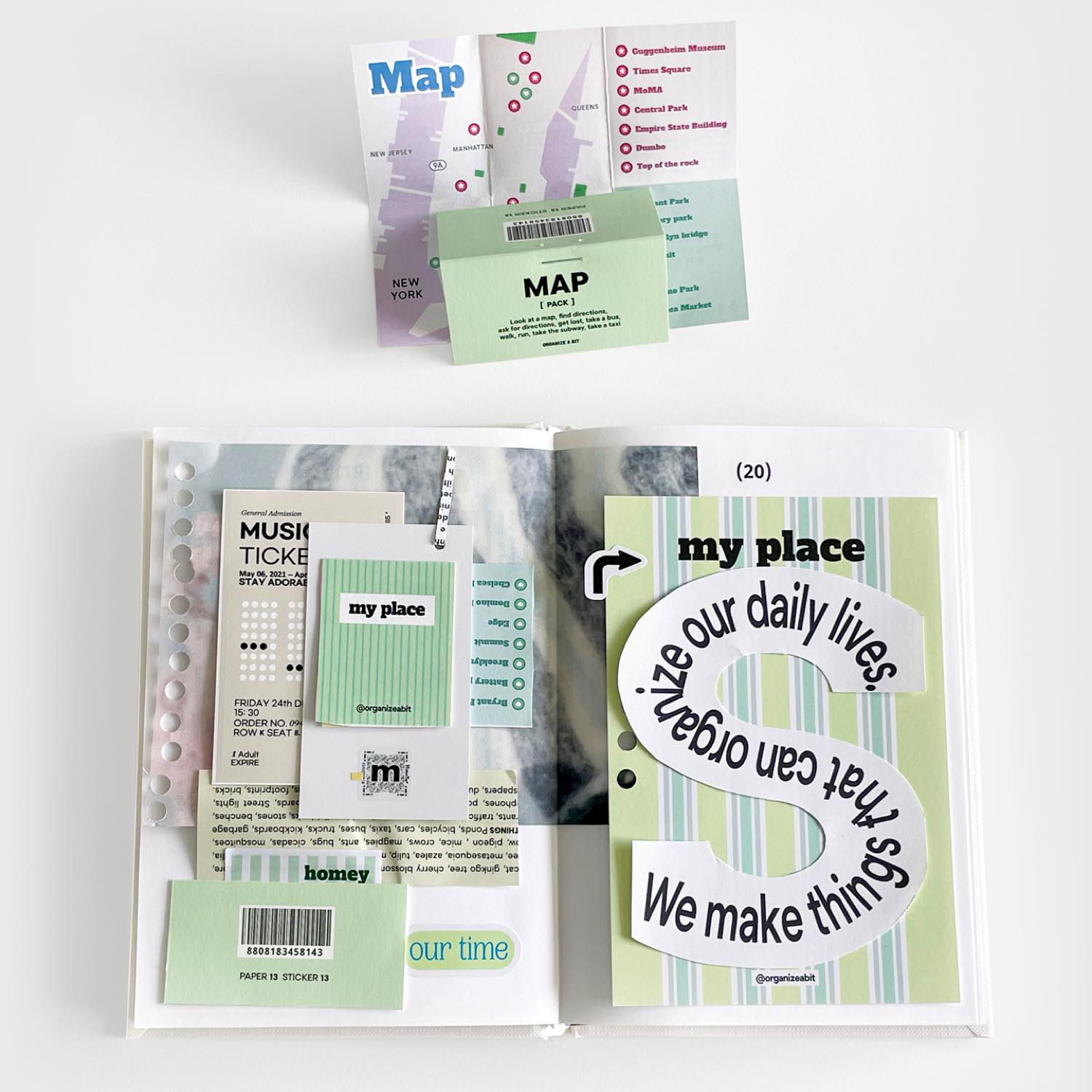 oab map pack / scrap sticker set