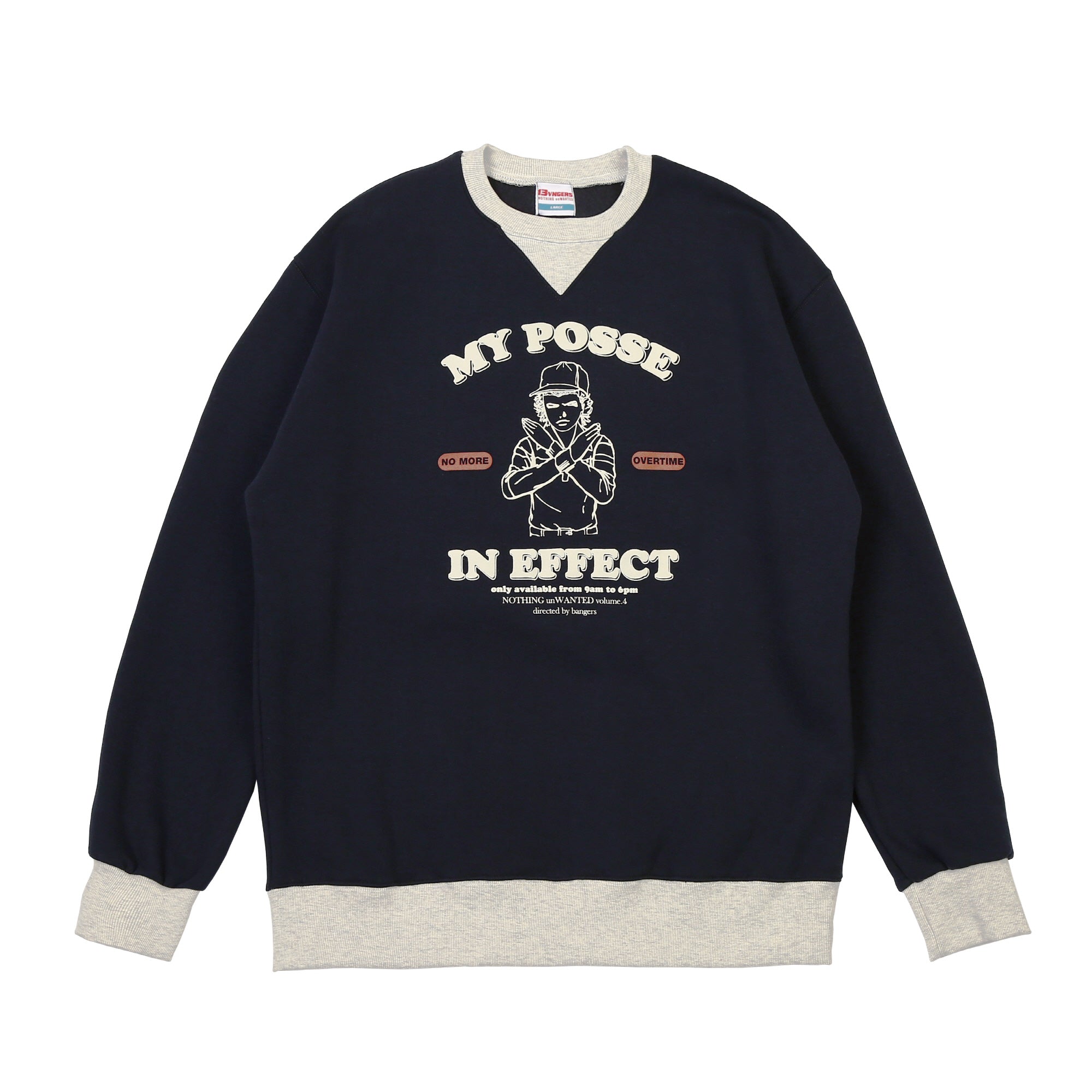 NO OVERTIME SWEATSHIRT_NAVY