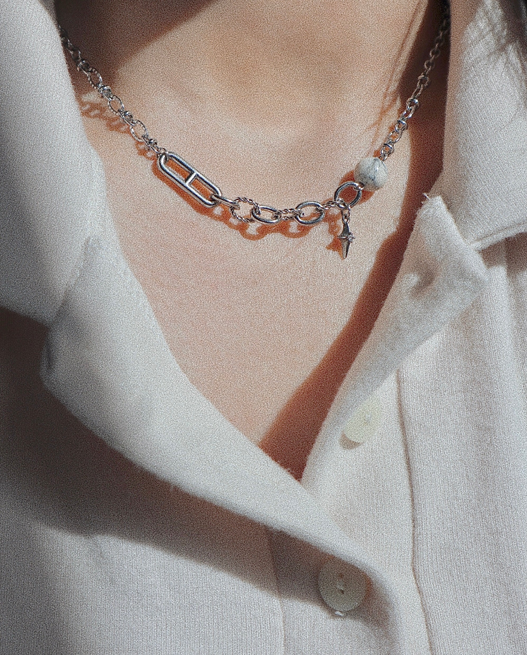 Type 3 Chain Starlight Stone Choker Necklace