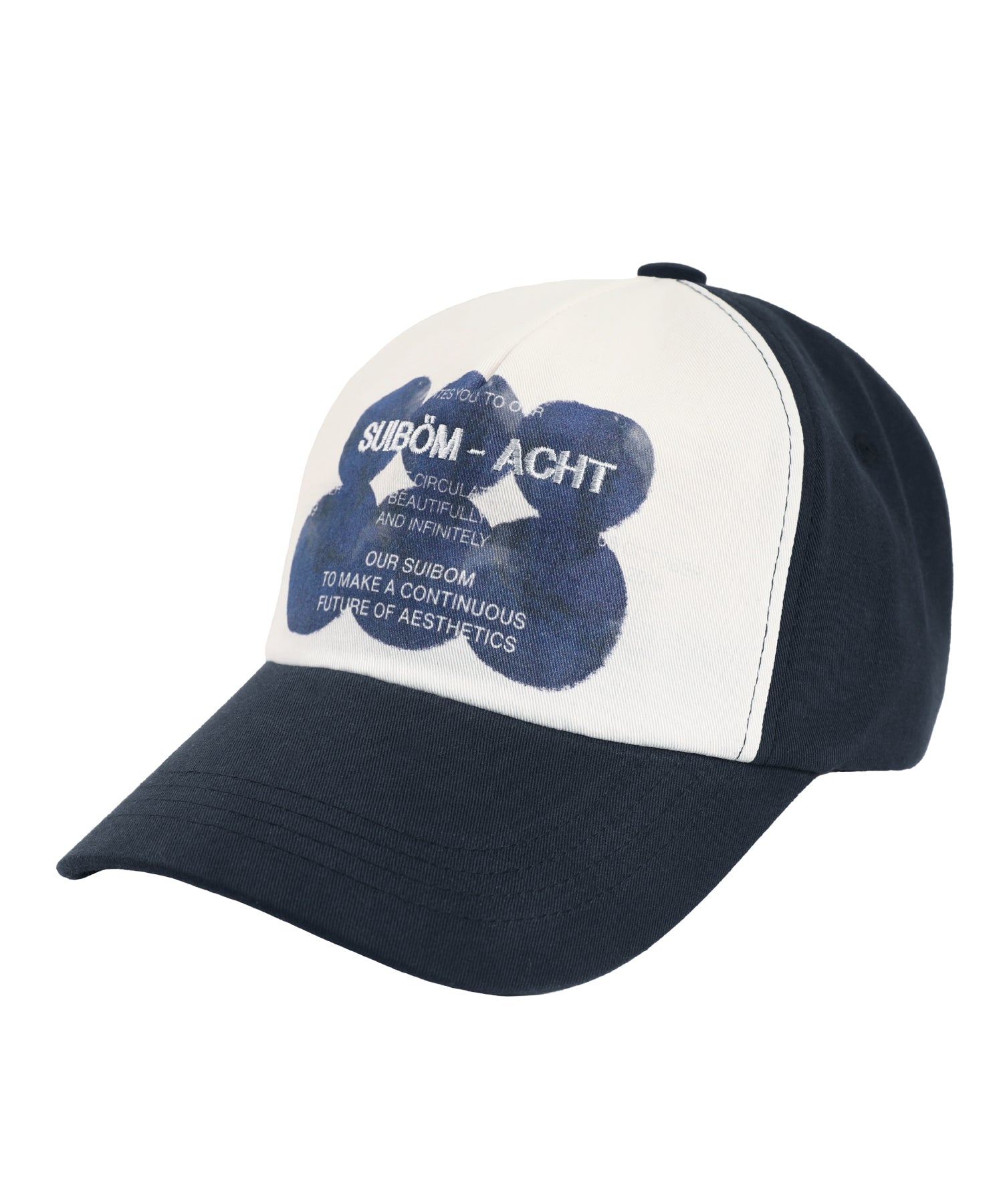 Acht Kind Of Blue ball cap - Off White / Dark navy