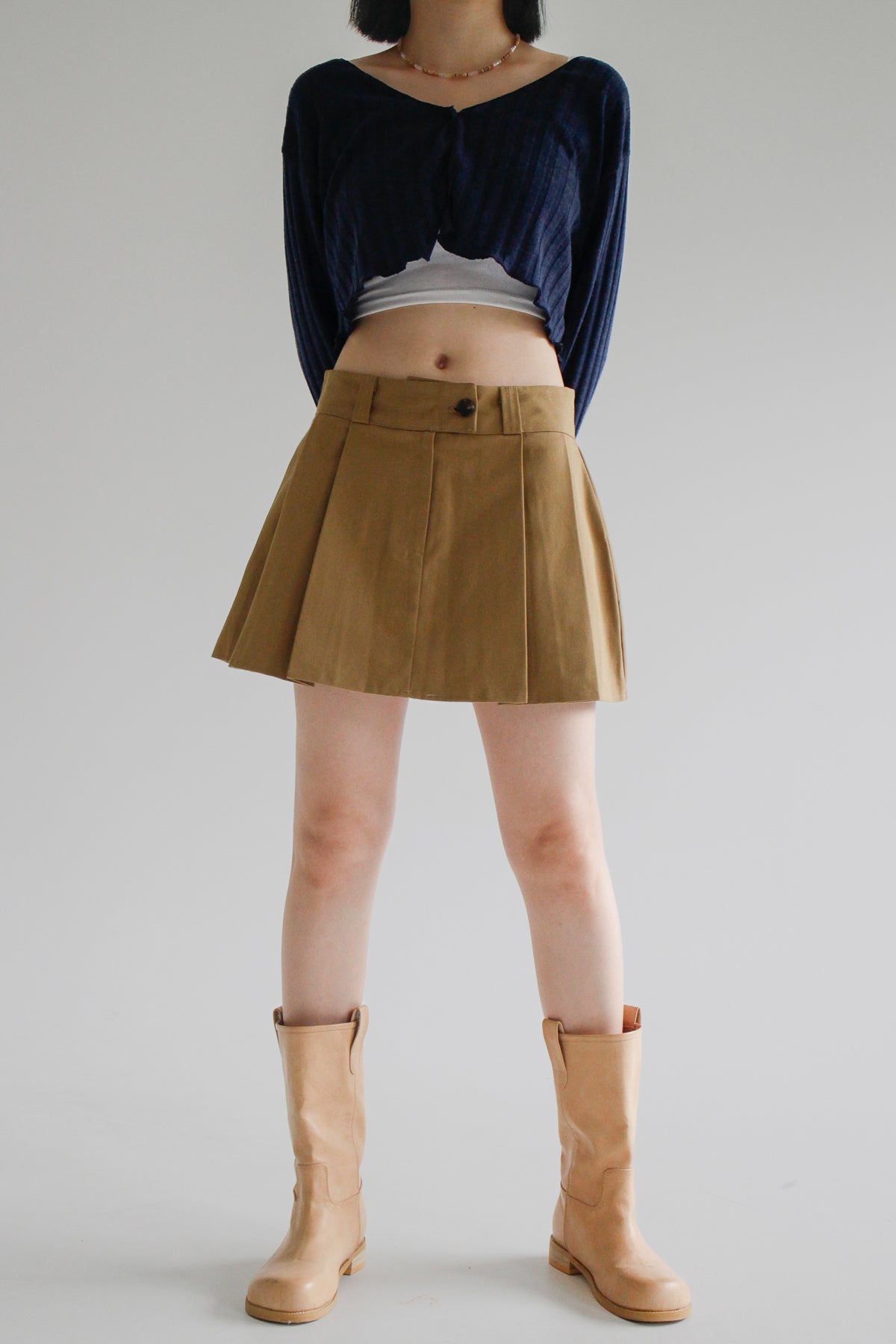 Mayonnaise Pleated Skirt (3color)