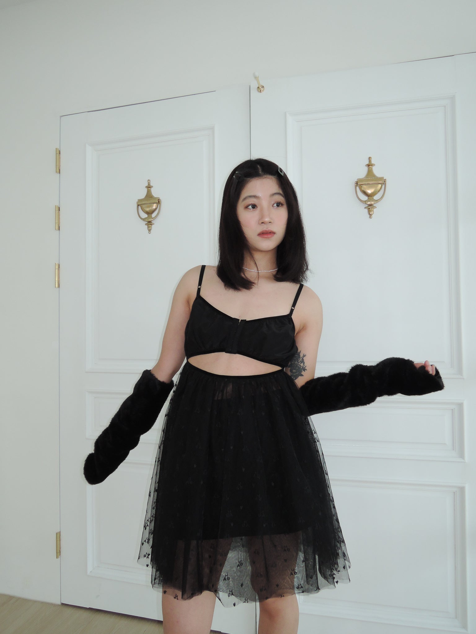 SHASHA TULLE DRESS _BLACK