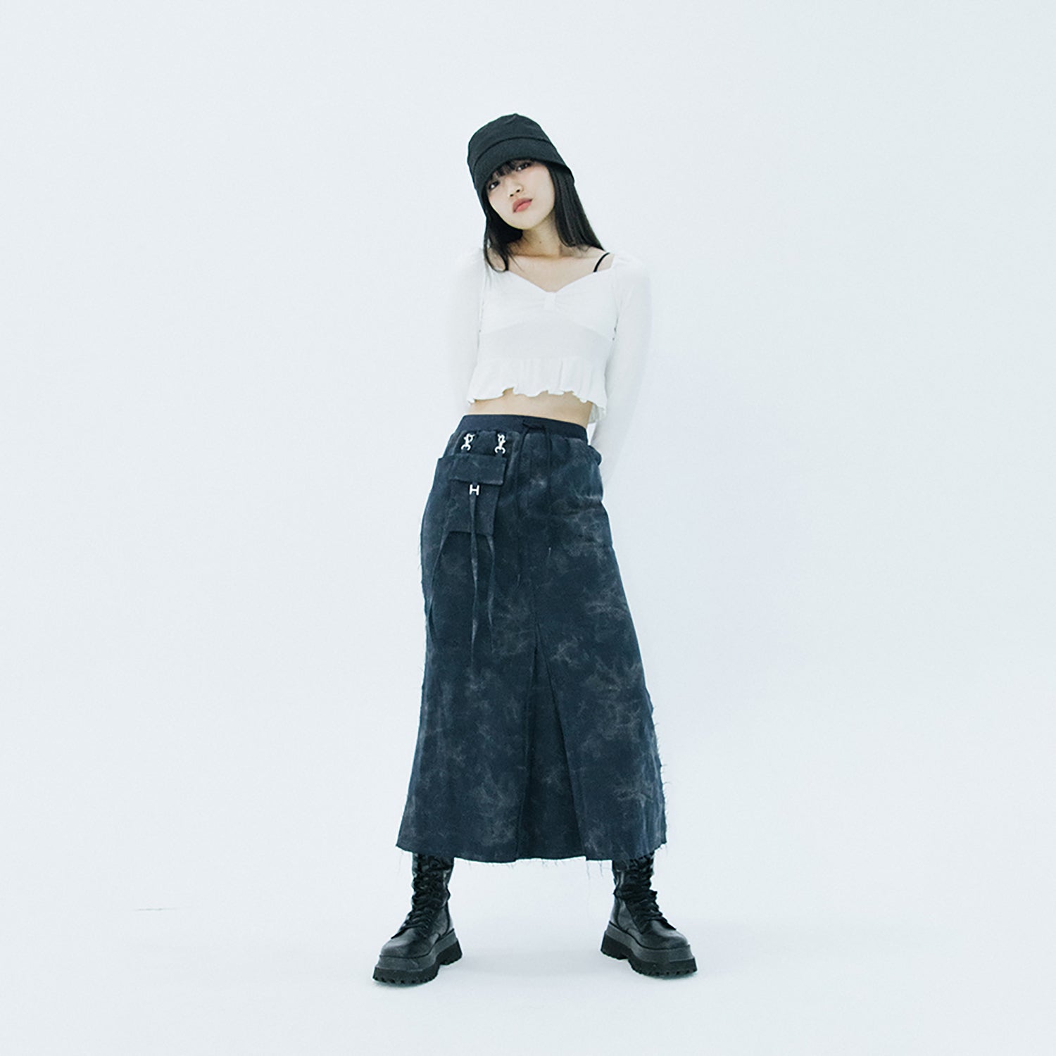 Pocket long skirt