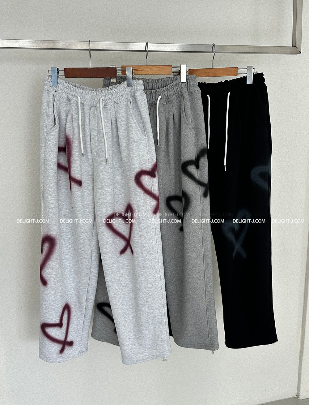 [UNISEX] Heart String Wide Jogger Pants