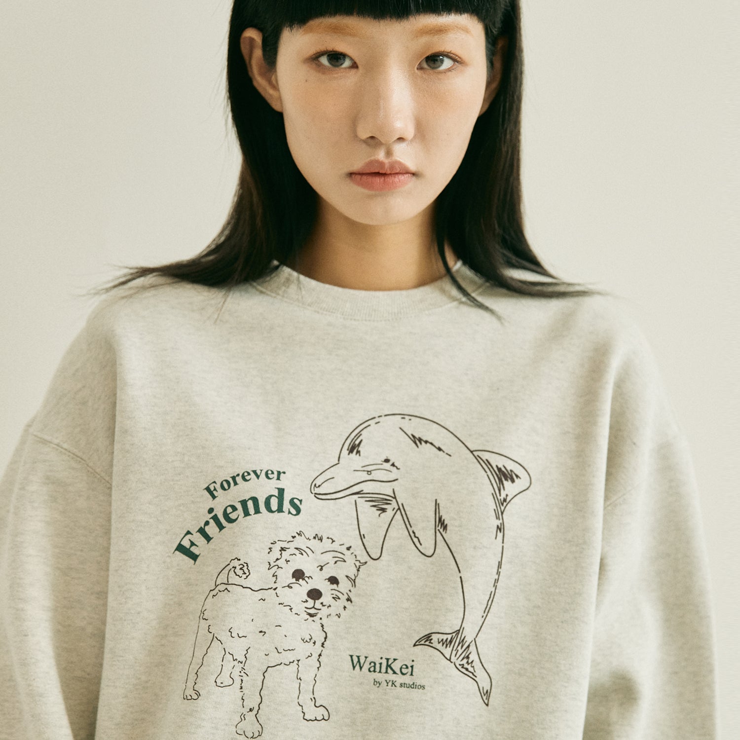 キャットクルーネックスウェット / Cat squad goals crewneck 