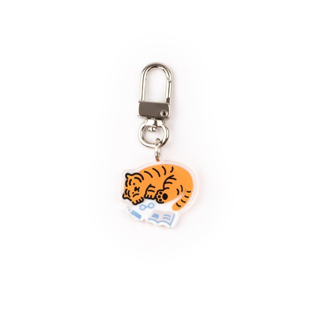 SLEEPY TIGER KEY RING