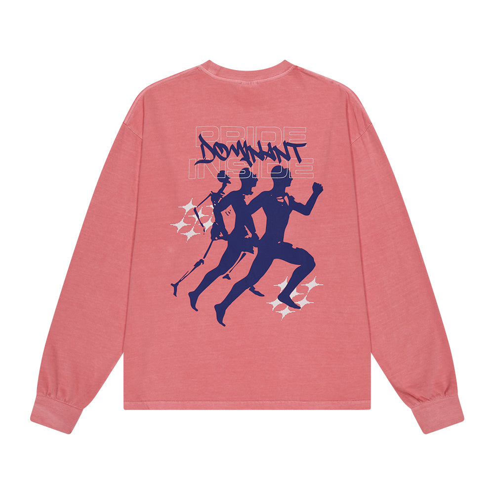 [16s Cotton]RP Pigment Washing Long Sleeve_Blossom Pink