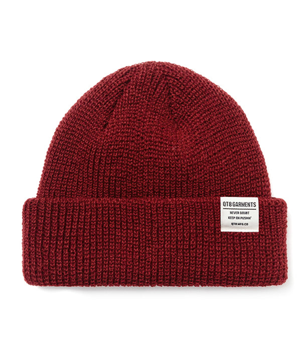 MH Short Label Beanie (Burgundy)