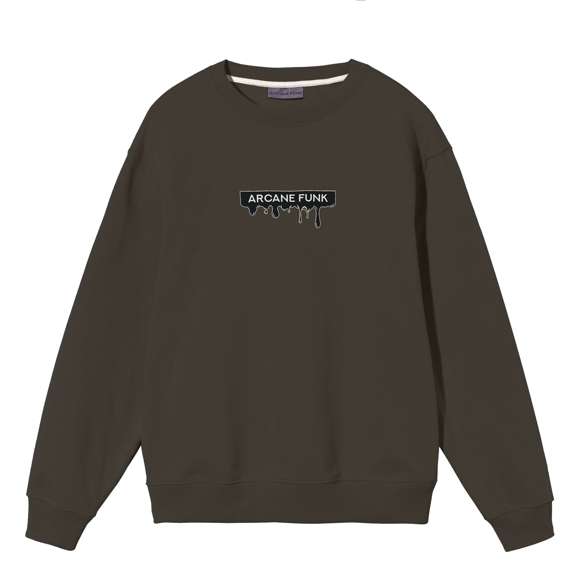 BIG NECK LOGO SWEATSHIRT khaki