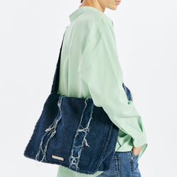 GRUNGE CROSS BIG BAG INDIGO