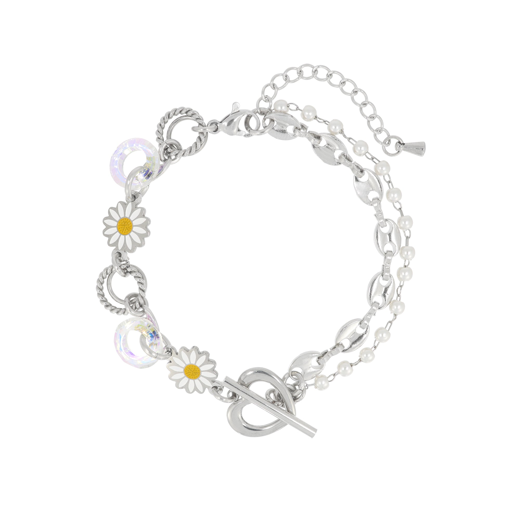 Heart Daisy Twinkle Bracelet