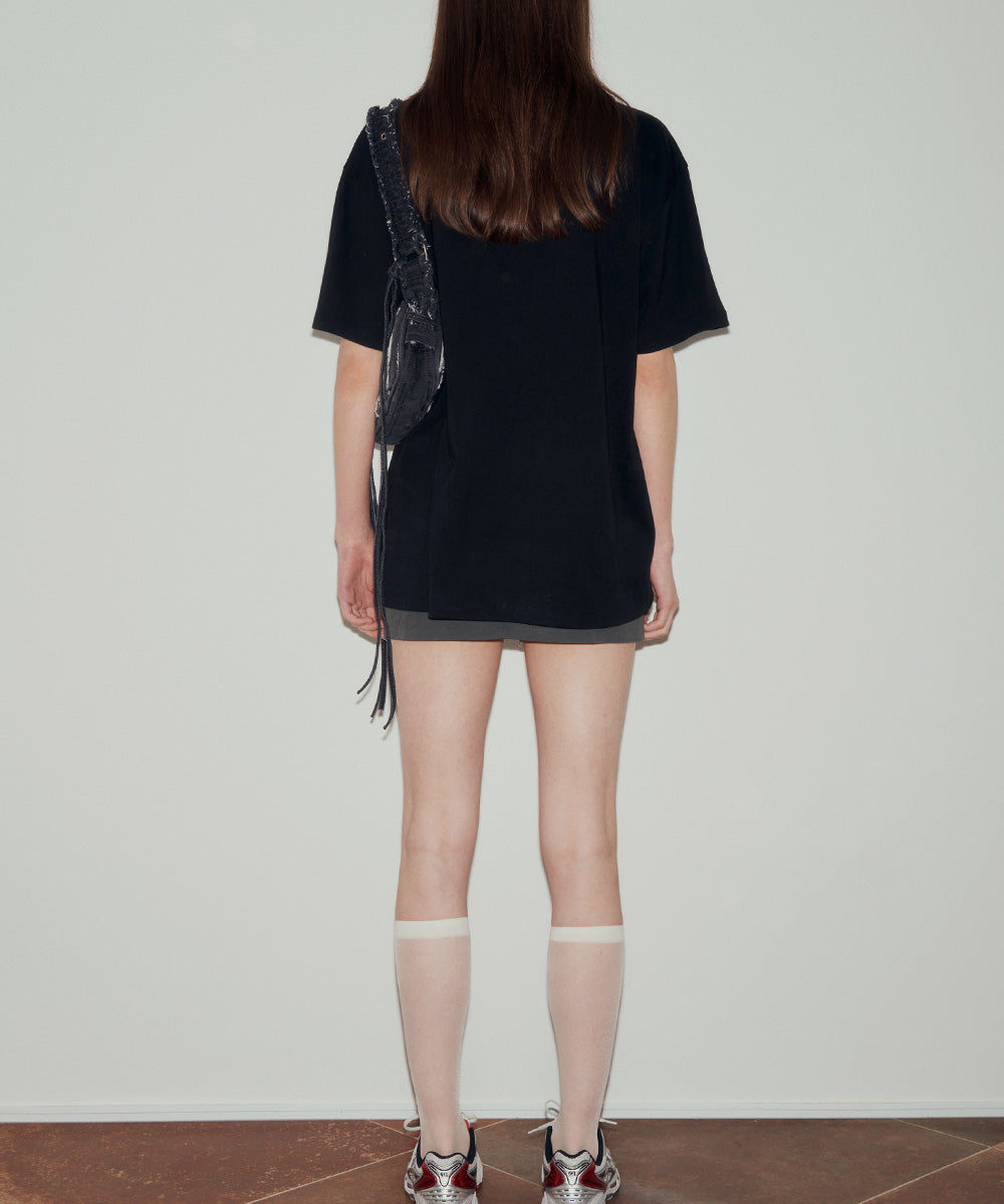 SILENT DISCO OVERSIZED TOP (BLACK)