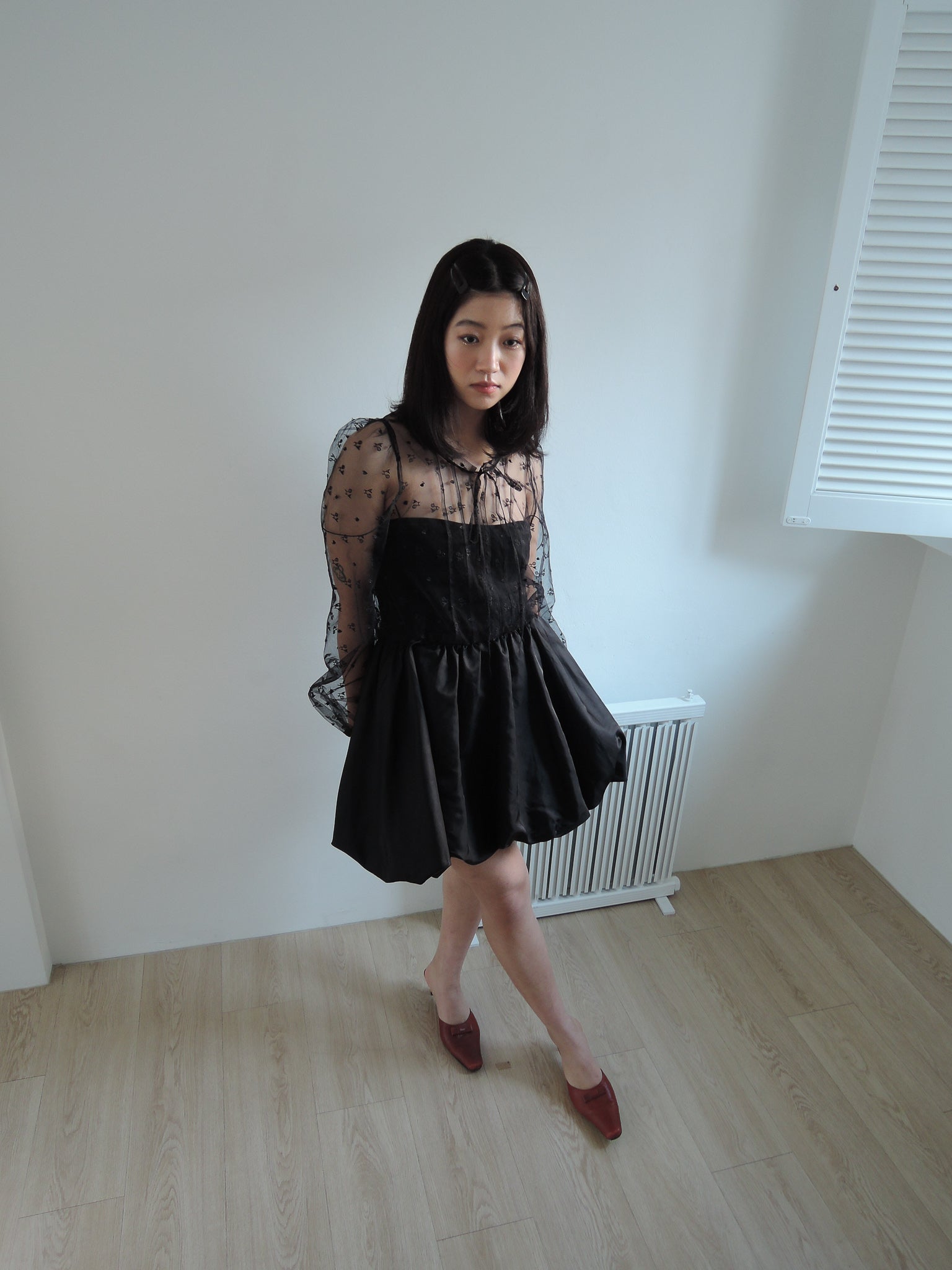 CLOUD TULLE DRESS _BLACK