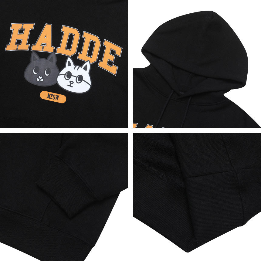 HADDE CAT HOODIE BLACK