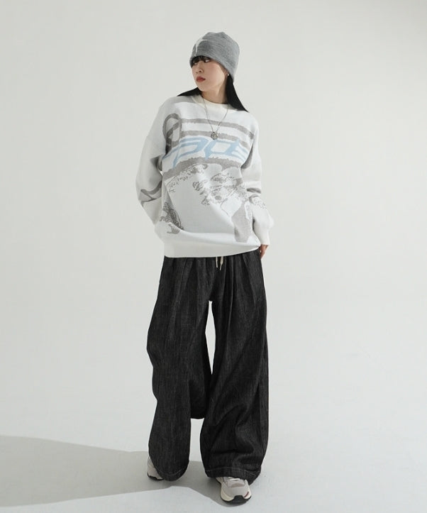 Munch Graphic Wool Pullover knit