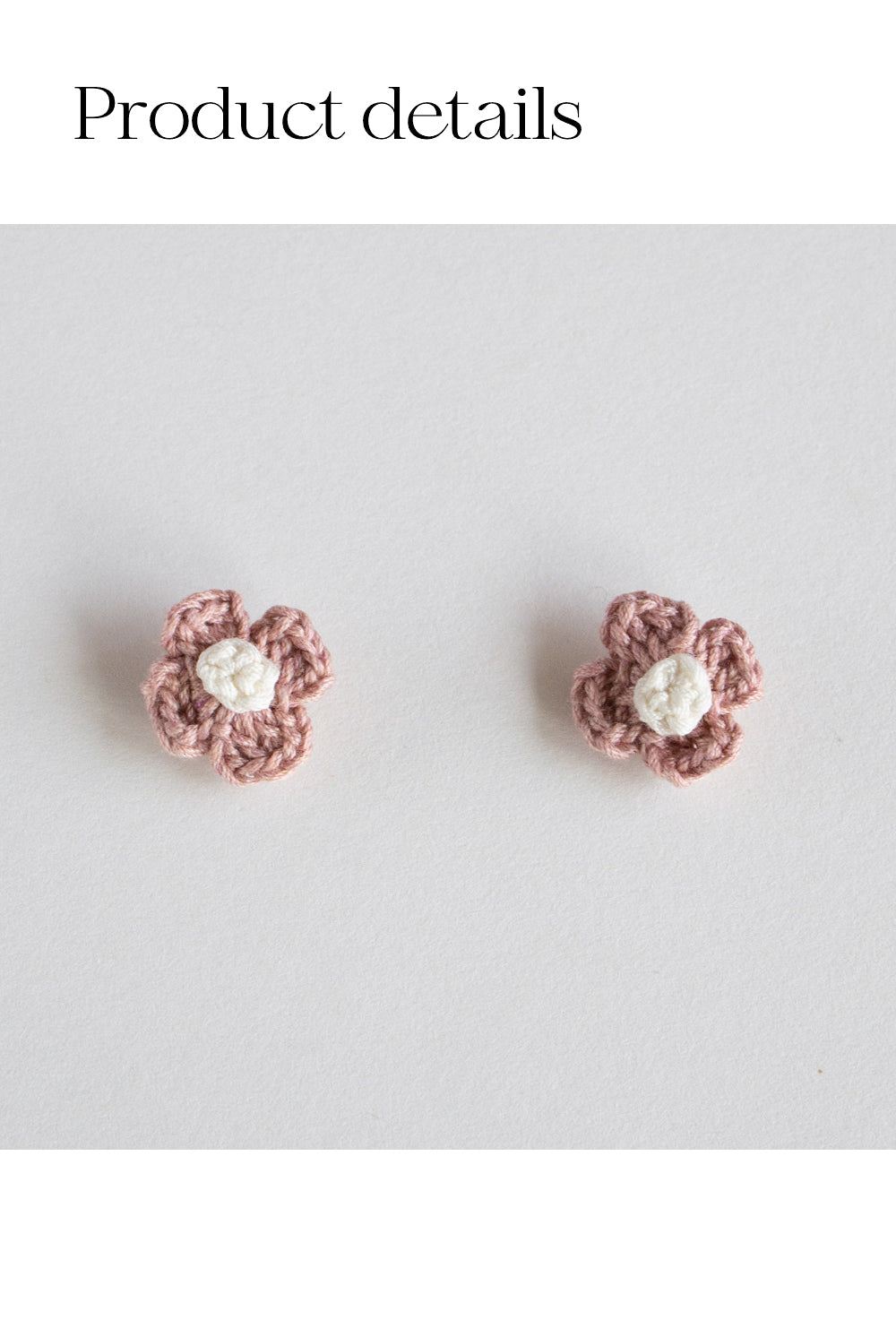 Vintage knit flower earring (Indi pink)