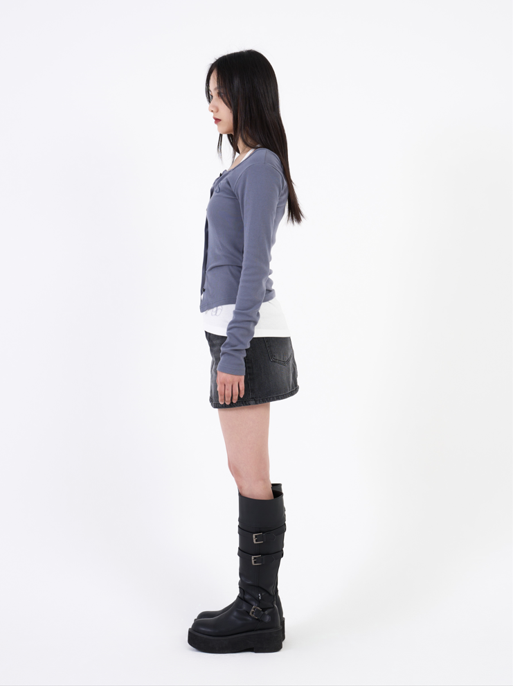 SICILY BUTTON CARDIGAN / BLUE