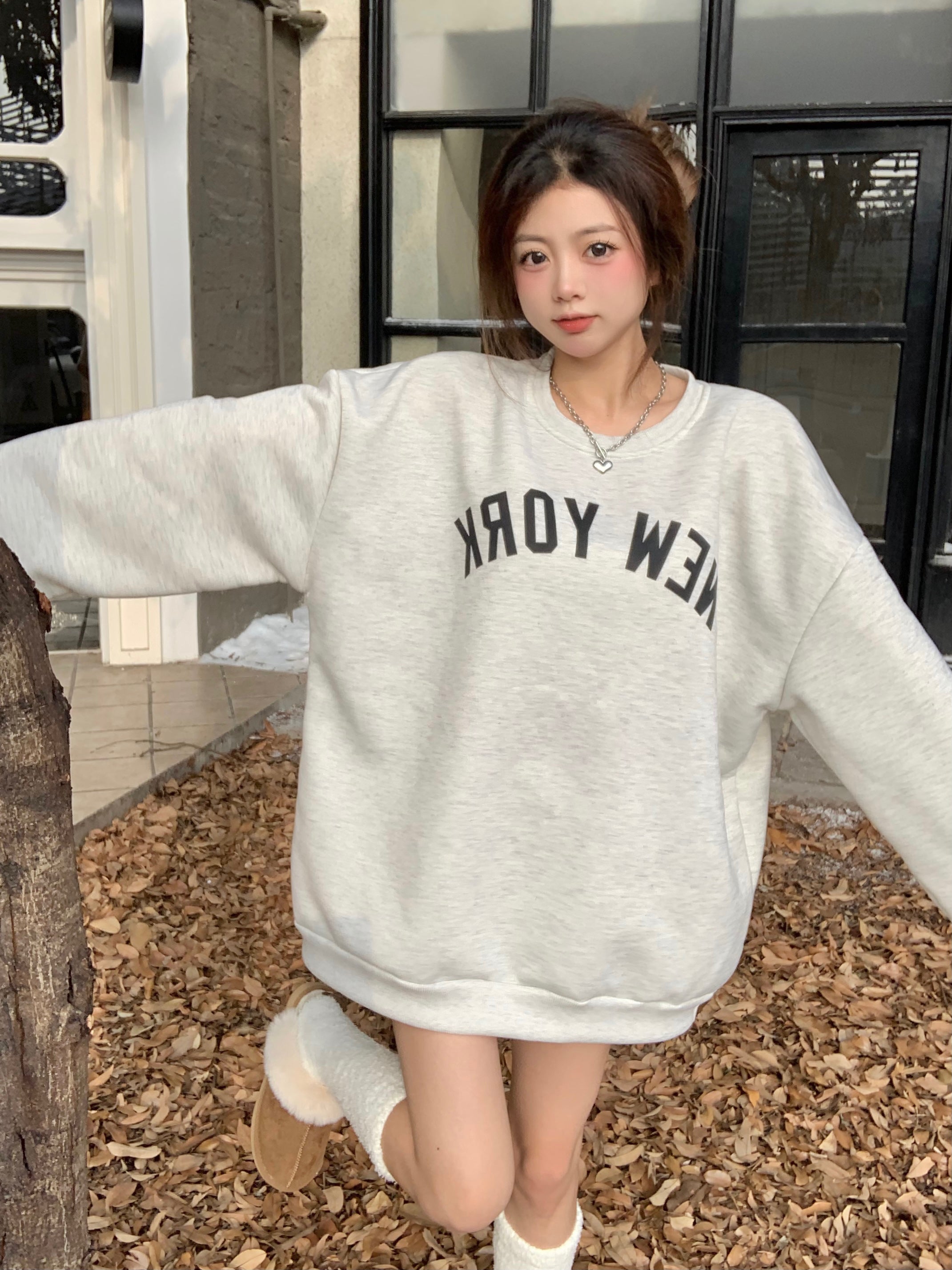 Geographical Name Sweat オーバーサイズ プルオーバー カレッジロゴ スウェット トレーナー